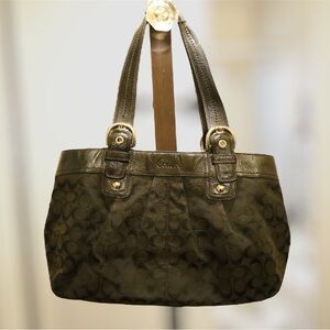 Coach Black Signature Shoulder Bag